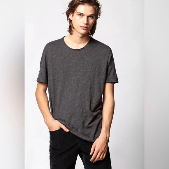 Zadig and Voltaire Burgundy  Toby flamme tee, size M - Picture 1 of 9